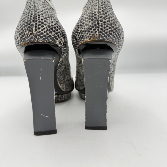 Eugenia Kim Metallic Silver and Gray Snakeskin Heels - Picture 6 of 13